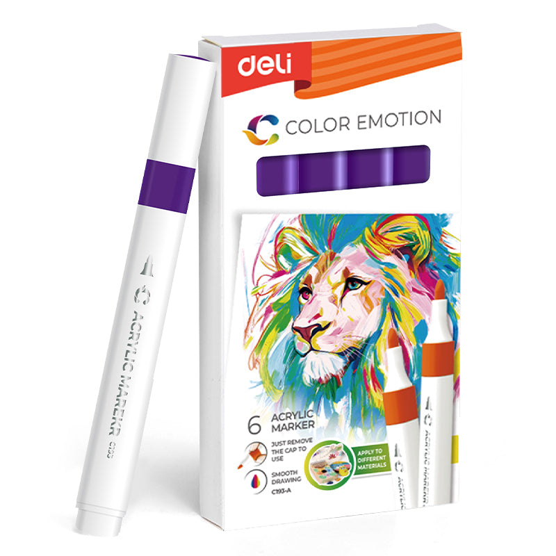 MARKER ACRILIC VIOLET INCHIS COLOR EMOTION DELI MARKER ACRILIC VIOLET INCHIS COLOR EMOTION DELI